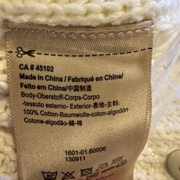 Scotch & Soda Men’s XL Cream Knit Cotton Sweater Sea You Collection Crewneck - Picture 8 of 8